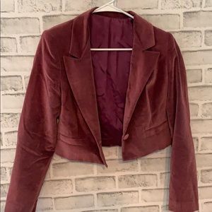 Vintage velvet cropped blazer
